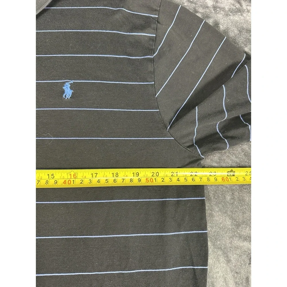 Polo Golf Ralph Lauren Men' s LARGE Polo Pima Cotton‎ Long Sleeve Stripe Shirt